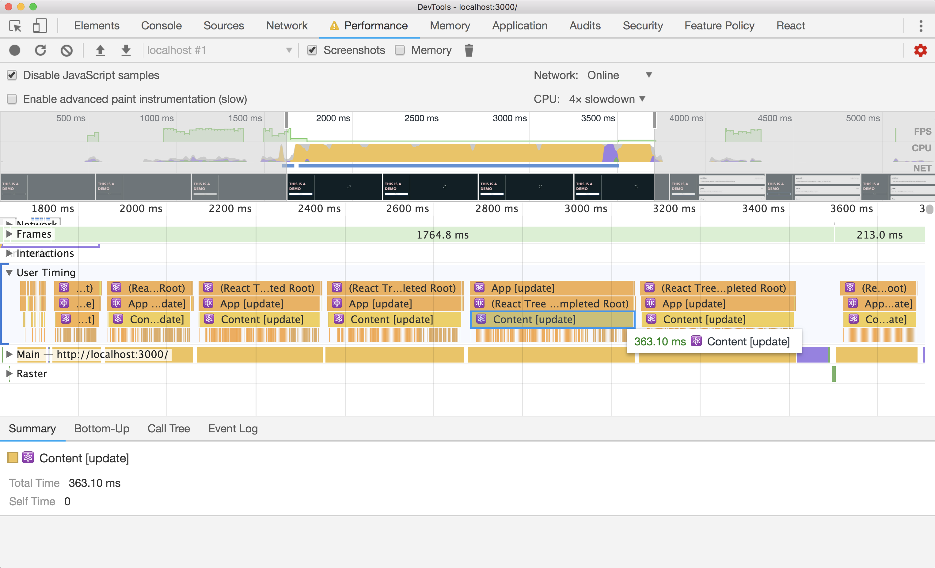 DevTools Performance Panel DevTools Performance Panel